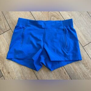 Columbia PFG Athletic Shorts Blue Zip Pockets Hiking Sports Womens Size S